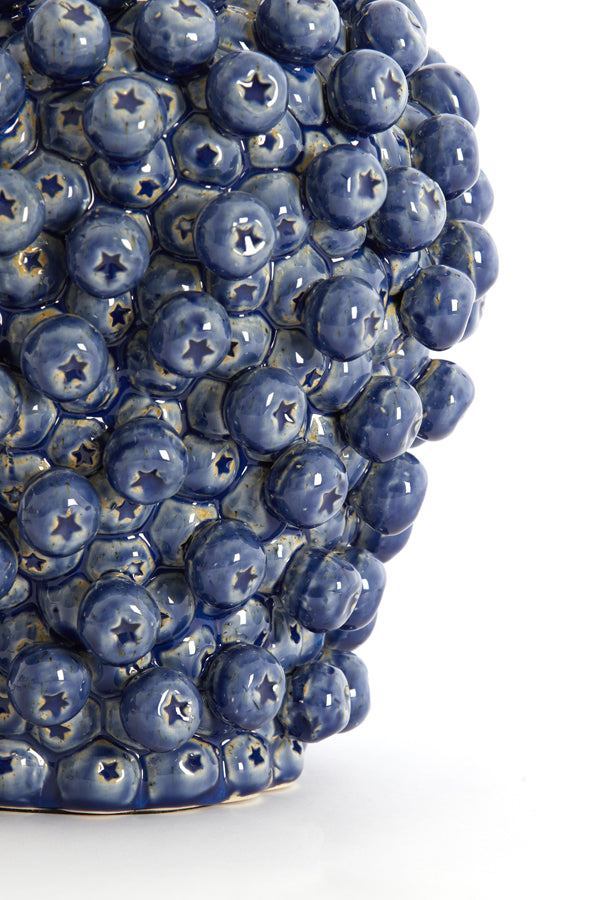 Lamp base 25,5x27 cm BERRIES ceramics dark blue
