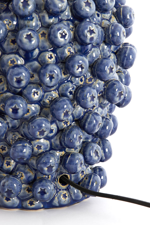 Lamp base 25,5x27 cm BERRIES ceramics dark blue