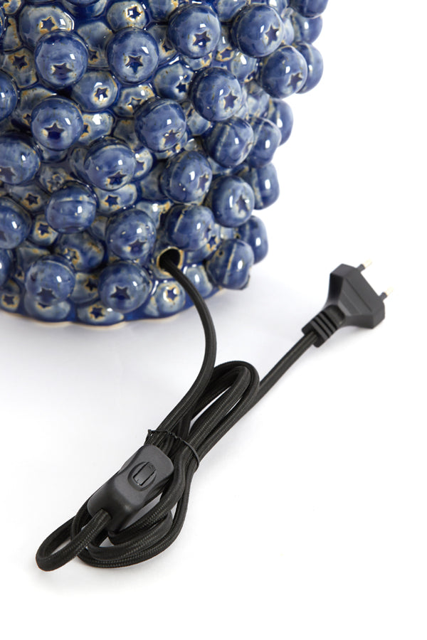 Lamp base 25,5x27 cm BERRIES ceramics dark blue