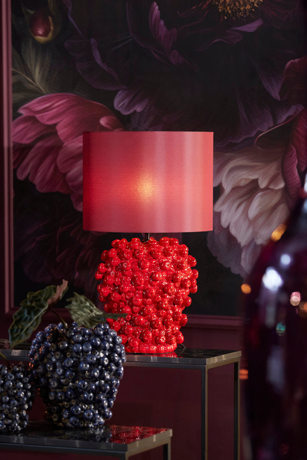 Lamp base 31,5x35 cm BERRIES ceramics red