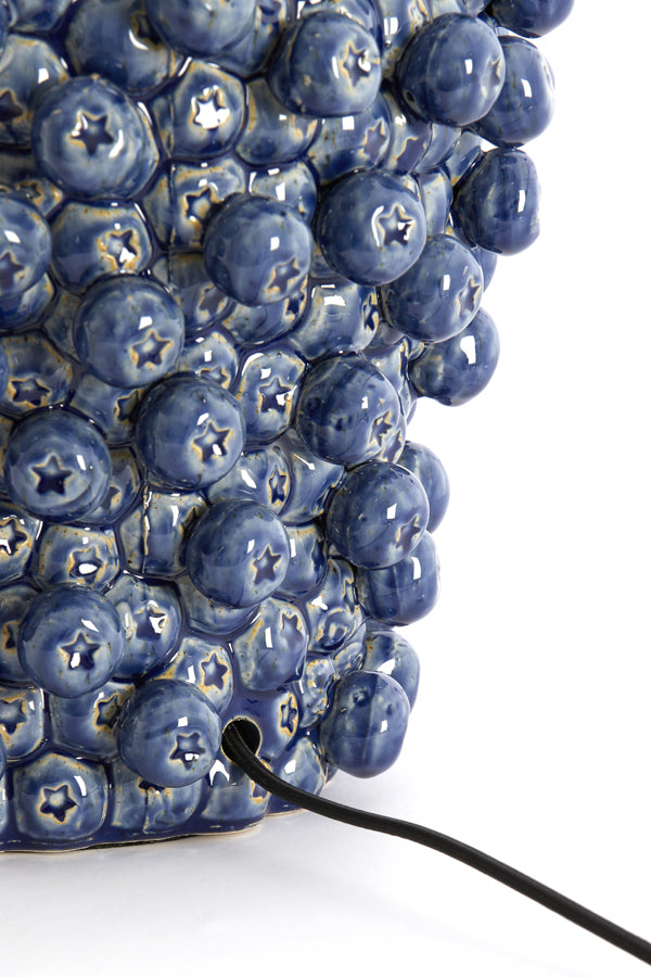 Lamp base 31,5x35 cm BERRIES ceramics dark blue