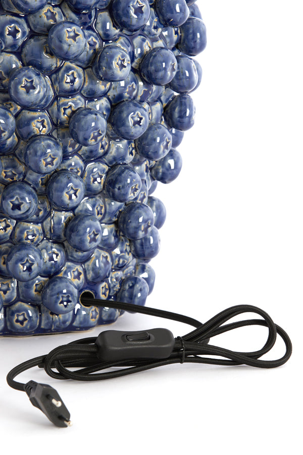 Lamp base 31,5x35 cm BERRIES ceramics dark blue