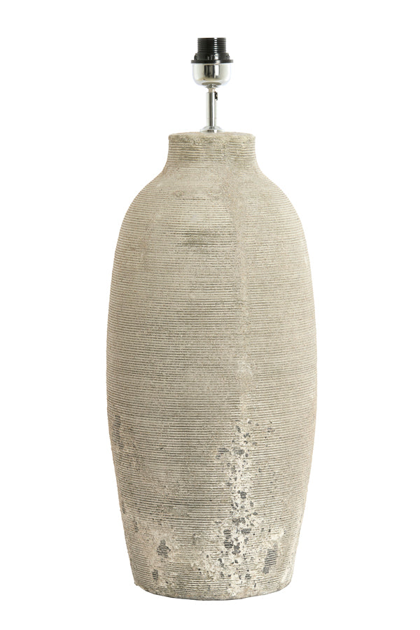 Lamp base 28x70 cm LUCENTE ceramics texture grey
