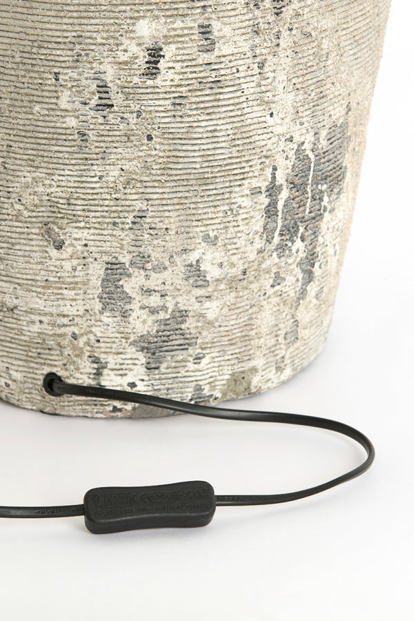 Lamp base 28x70 cm LUCENTE ceramics texture grey