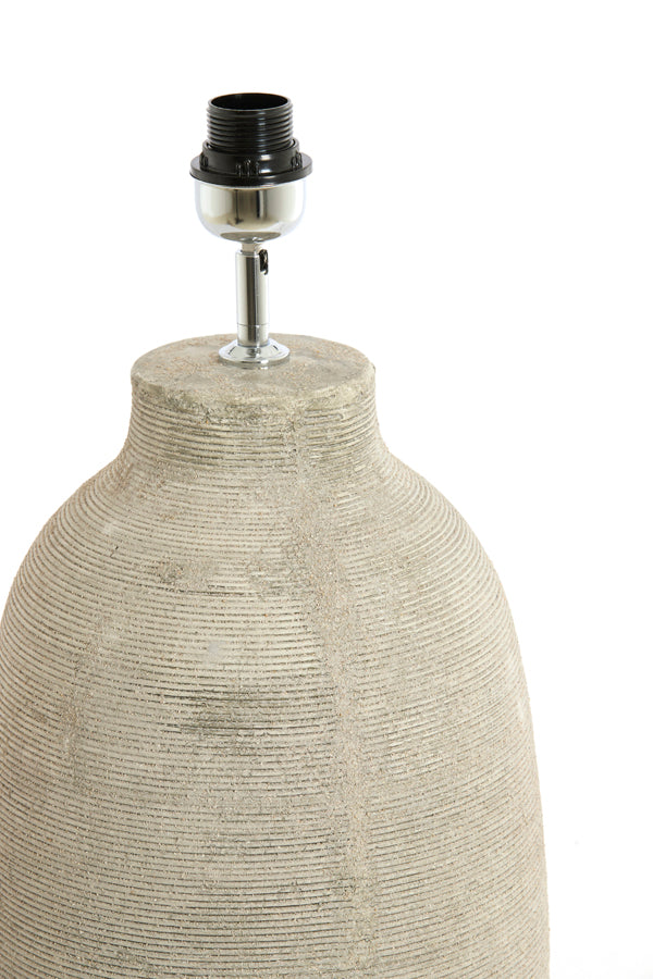 Lamp base 28x70 cm LUCENTE ceramics texture grey
