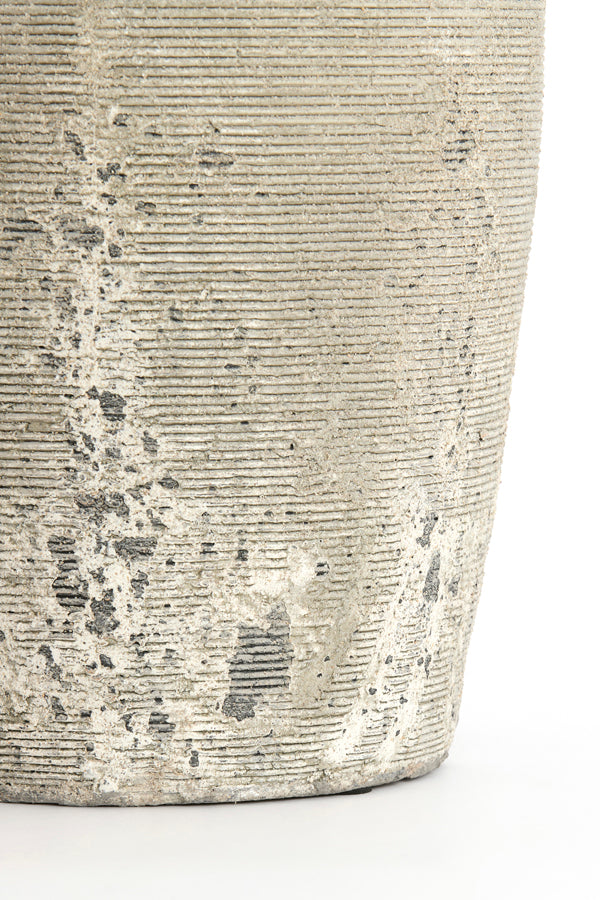 Lamp base 28x70 cm LUCENTE ceramics texture grey