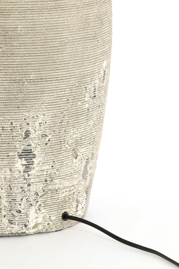 Lamp base 28x70 cm LUCENTE ceramics texture grey