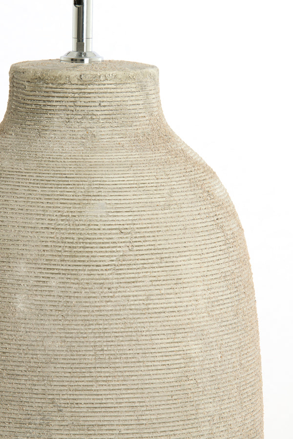 Lamp base 28x70 cm LUCENTE ceramics texture grey