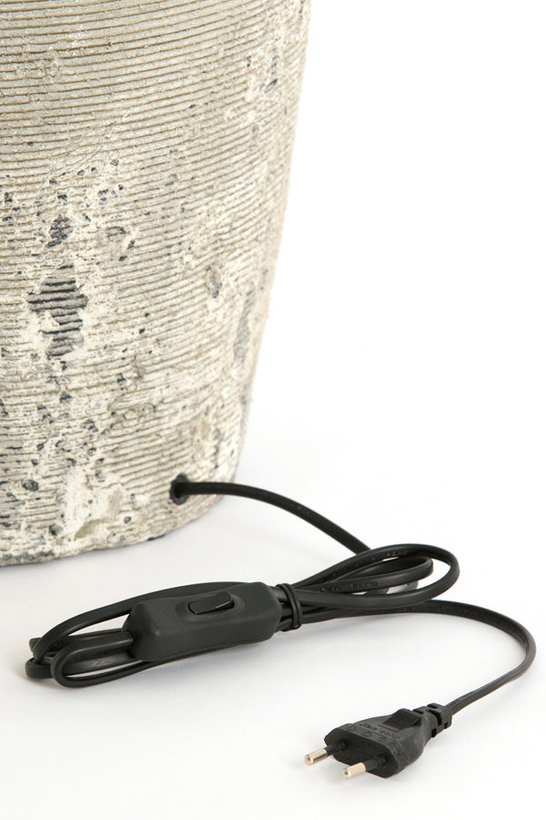 Lamp base 28x70 cm LUCENTE ceramics texture grey