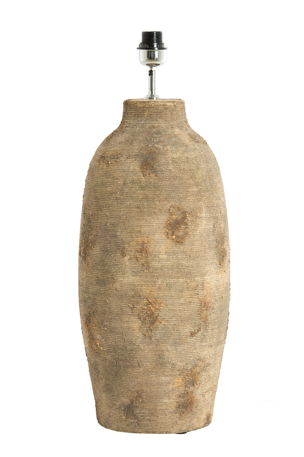 Lamp base 28x70 cm LUCENTE ceramics antique dark brown