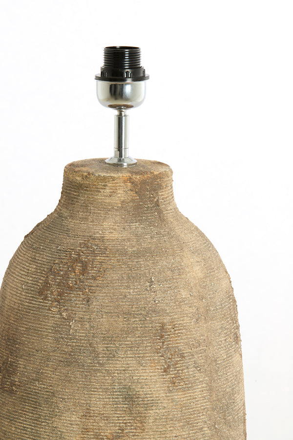 Lamp base 28x70 cm LUCENTE ceramics antique dark brown