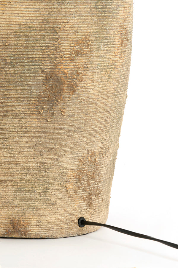 Lamp base 28x70 cm LUCENTE ceramics antique dark brown