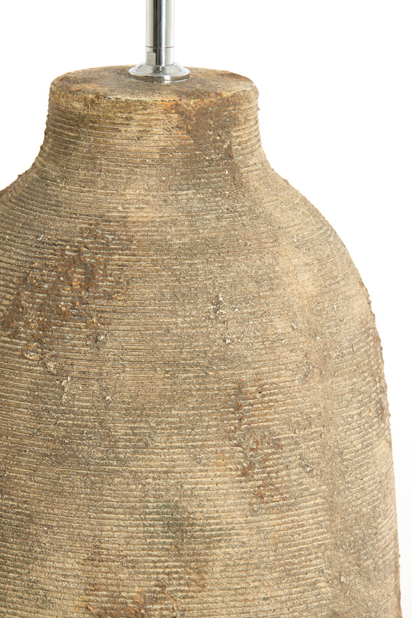 Lamp base 28x70 cm LUCENTE ceramics antique dark brown