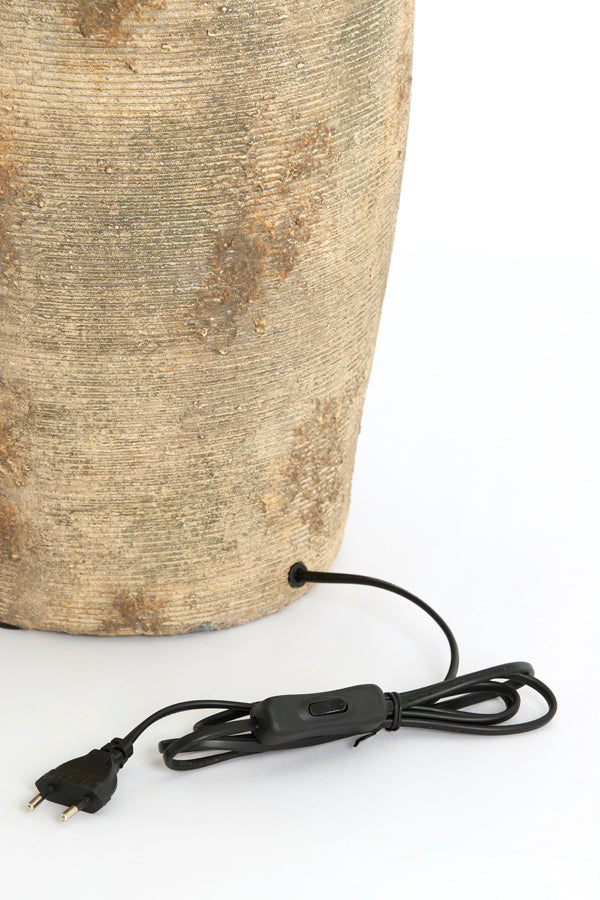 Lamp base 28x70 cm LUCENTE ceramics antique dark brown