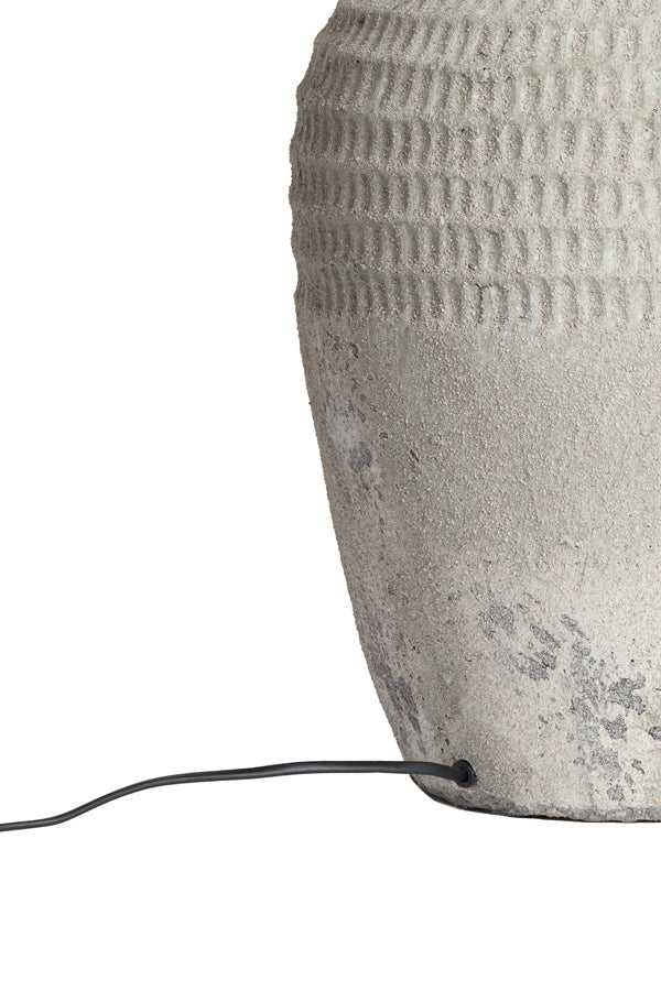 Lamp base 28,5x49 cm MINORA ceramics texture grey
