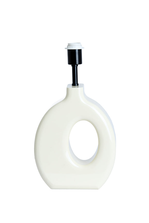 Lamp base 23,5x12x42,5 cm KANTI shiny cream
