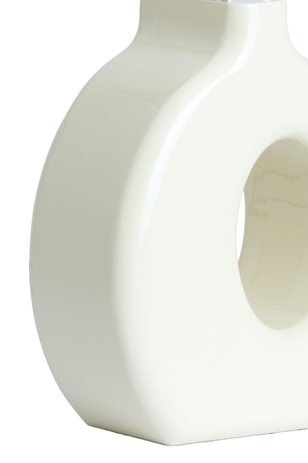 Lamp base 23,5x12x42,5 cm KANTI shiny cream