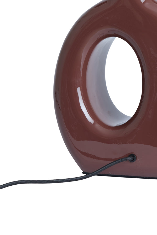 Lamp base 23,5x12x42,5 cm KANTI shiny burgundy