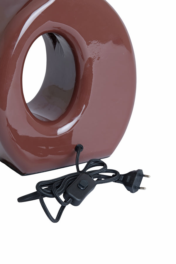 Lamp base 23,5x12x42,5 cm KANTI shiny burgundy
