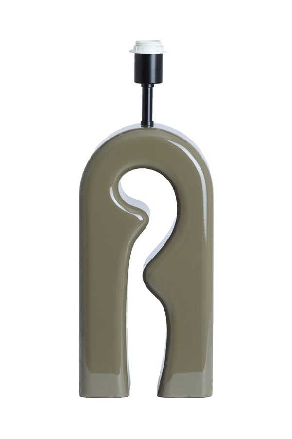 Lamp base 19x13x52,5 cm MISTRA shiny taupe