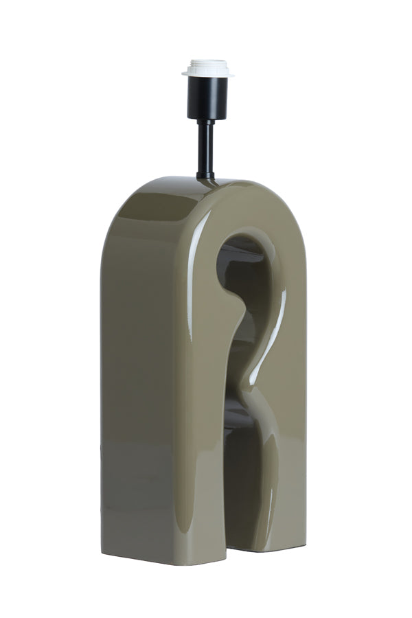 Lamp base 19x13x52,5 cm MISTRA shiny taupe