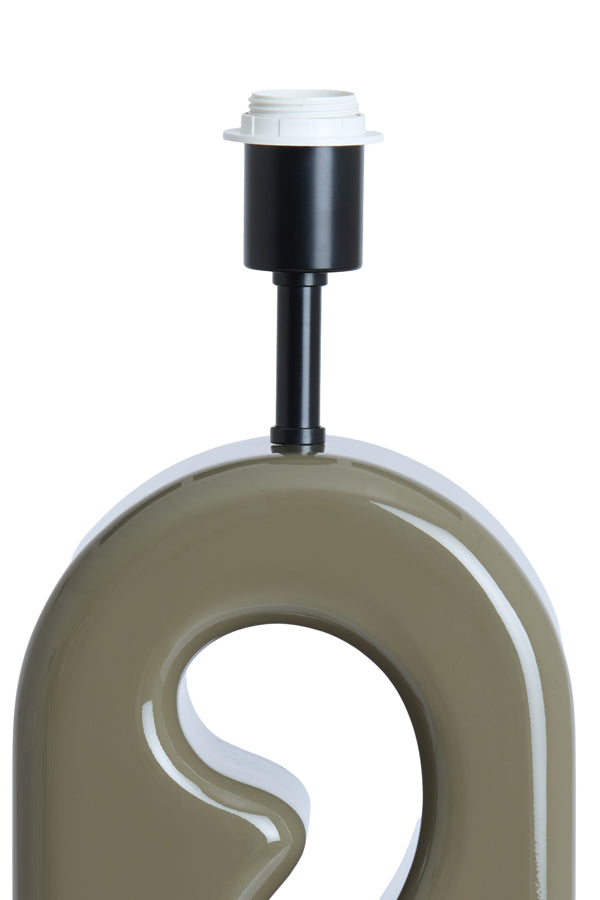 Lamp base 19x13x52,5 cm MISTRA shiny taupe
