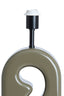 Lamp base 19x13x52,5 cm MISTRA shiny taupe
