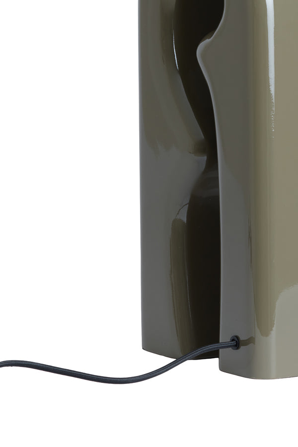 Lamp base 19x13x52,5 cm MISTRA shiny taupe