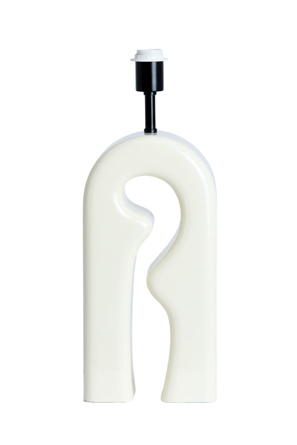 Lamp base 19x13x52,5 cm MISTRA shiny cream