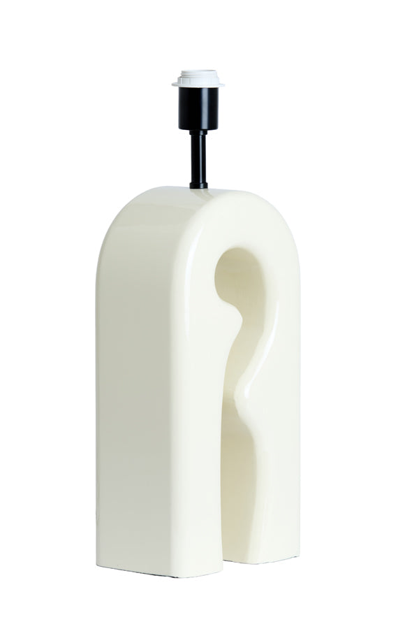 Lamp base 19x13x52,5 cm MISTRA shiny cream