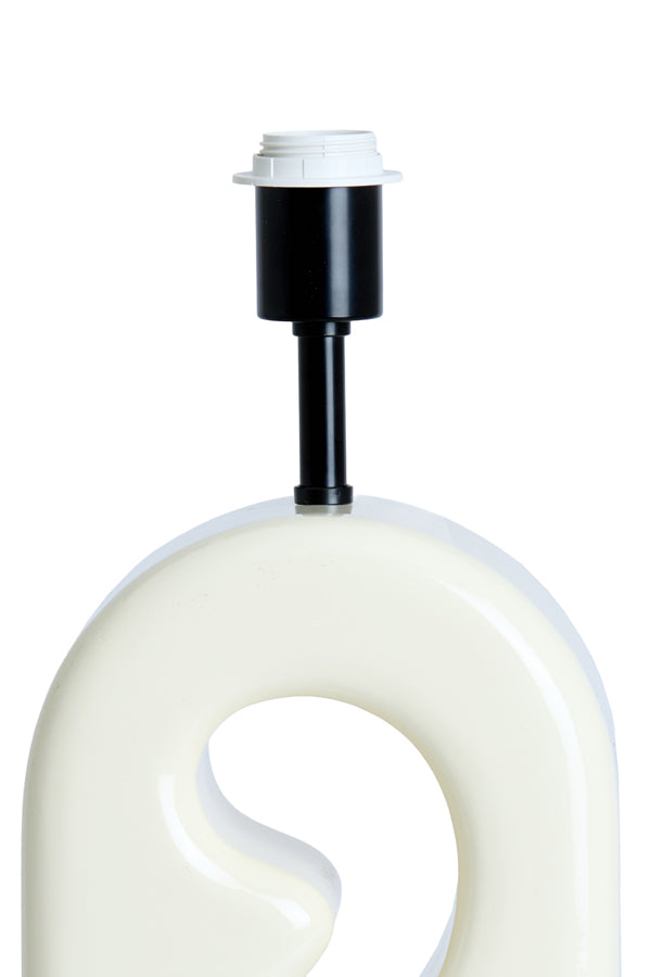 Lamp base 19x13x52,5 cm MISTRA shiny cream