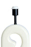 Lamp base 19x13x52,5 cm MISTRA shiny cream