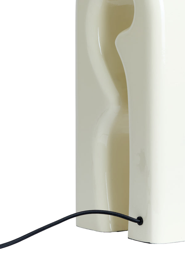 Lamp base 19x13x52,5 cm MISTRA shiny cream