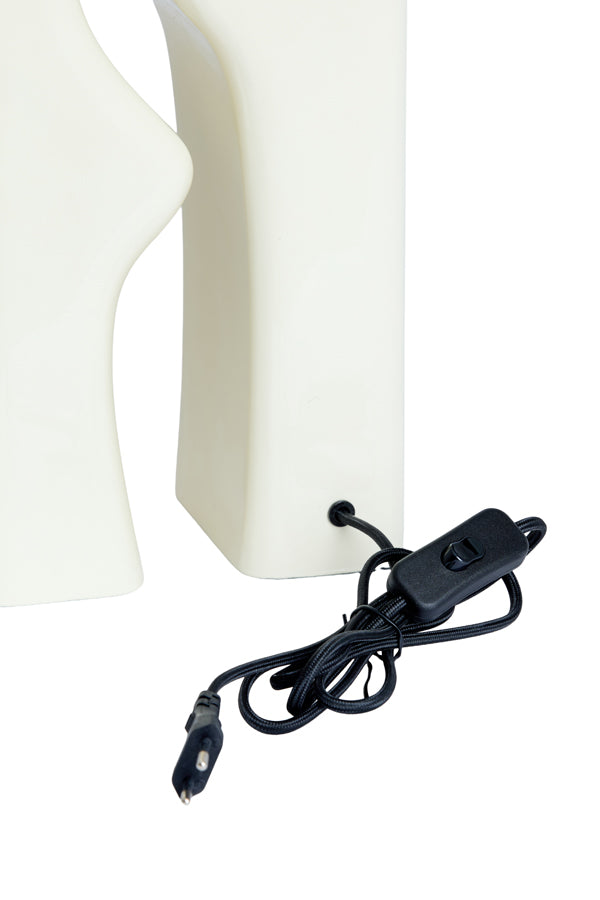 Lamp base 19x13x52,5 cm MISTRA shiny cream