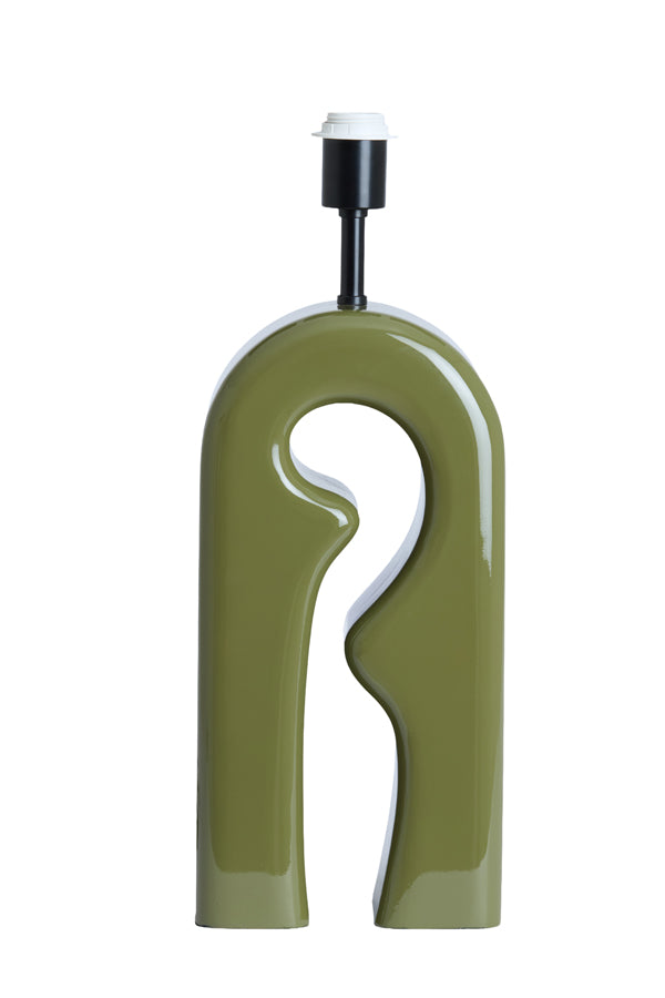 Lamp base 19x13x52,5 cm MISTRA shiny olive green