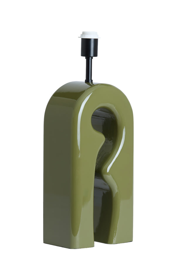 Lamp base 19x13x52,5 cm MISTRA shiny olive green
