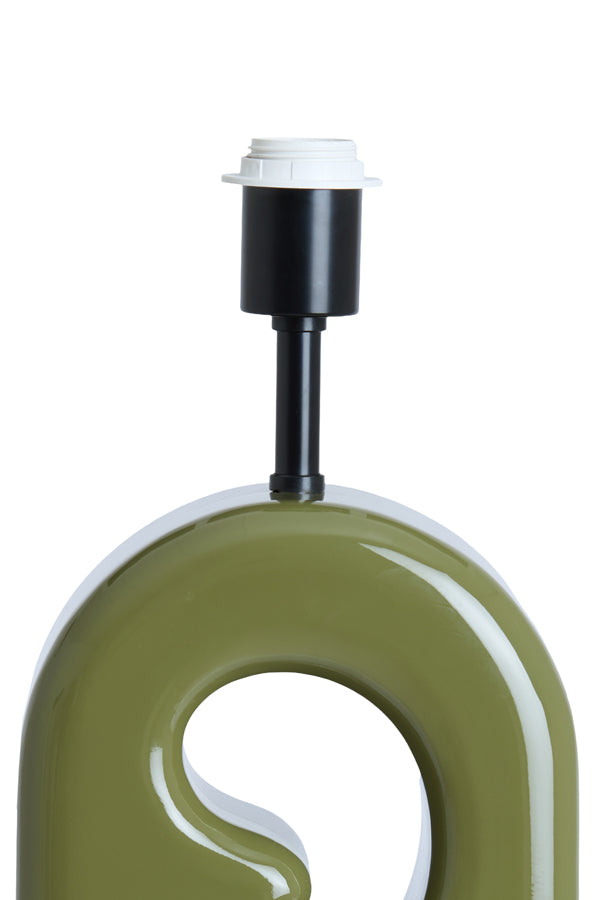 Lamp base 19x13x52,5 cm MISTRA shiny olive green