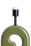 Lamp base 19x13x52,5 cm MISTRA shiny olive green
