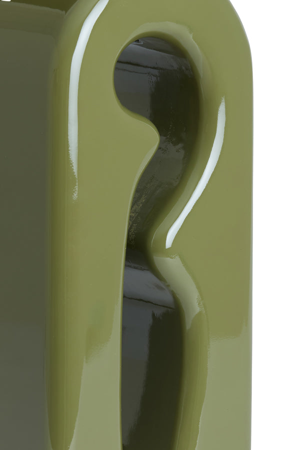 Lamp base 19x13x52,5 cm MISTRA shiny olive green