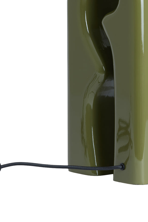 Lamp base 19x13x52,5 cm MISTRA shiny olive green