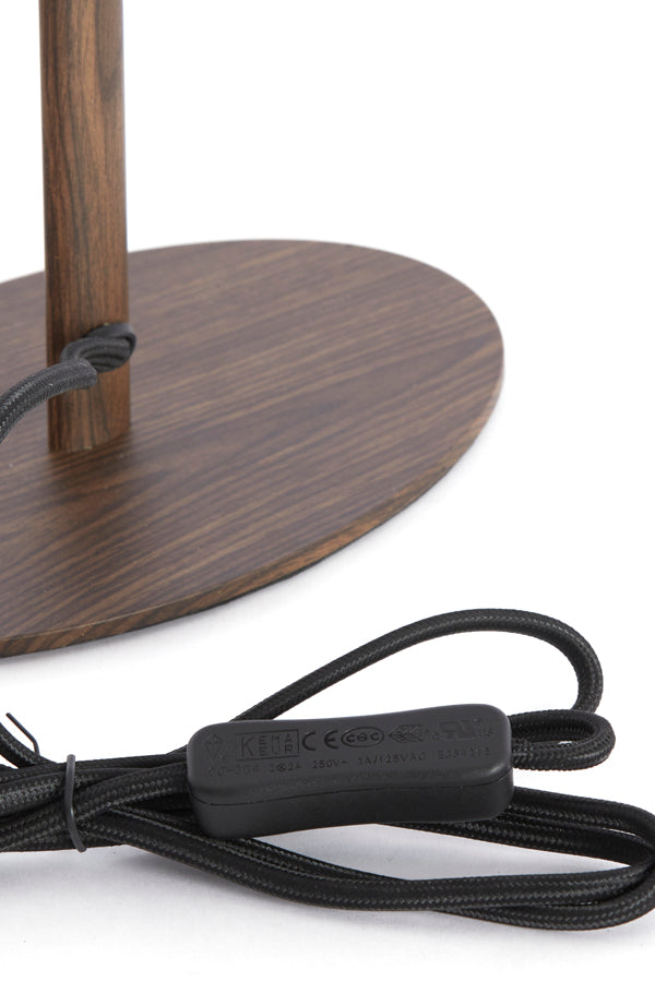 Lamp base 20x13x46 cm CERINI wood print dark brown