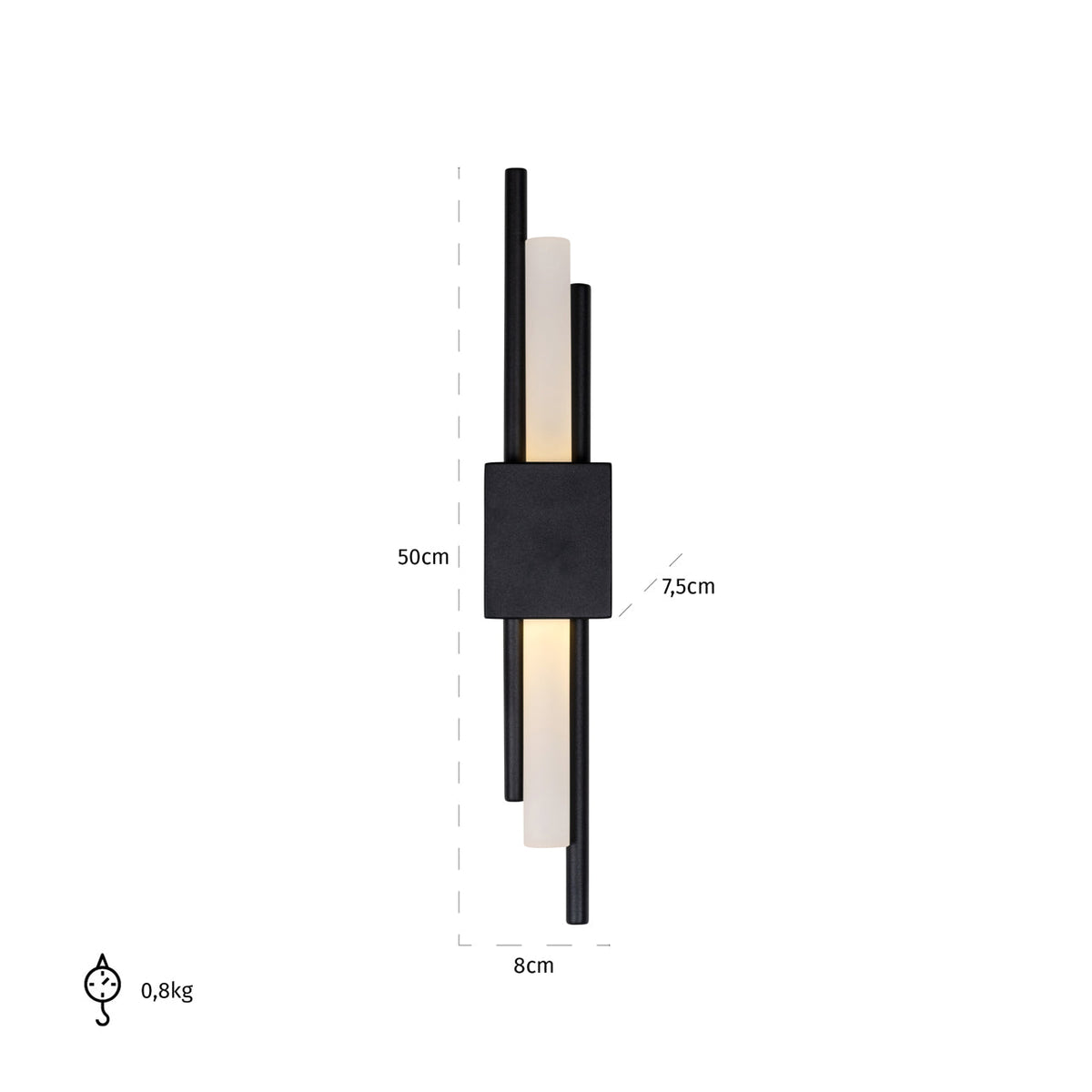 Wall lamp Mylas black