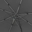 Glow Challenger T2 3m Square Anthracite Parasol