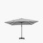 Glow Challenger T2 3m Square Luna Grey Free Arm Parasol