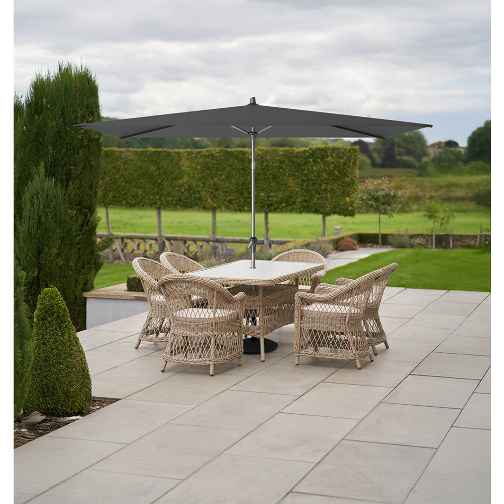 Riva 3 x 2m Rectangular Anthracite Parasol