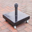 Rome Polished Black Granite 40KG Wheeled Parasol Base