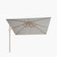 Challenger Teak T2 3m Square Premium Manhattan Grey Free Arm Parasol