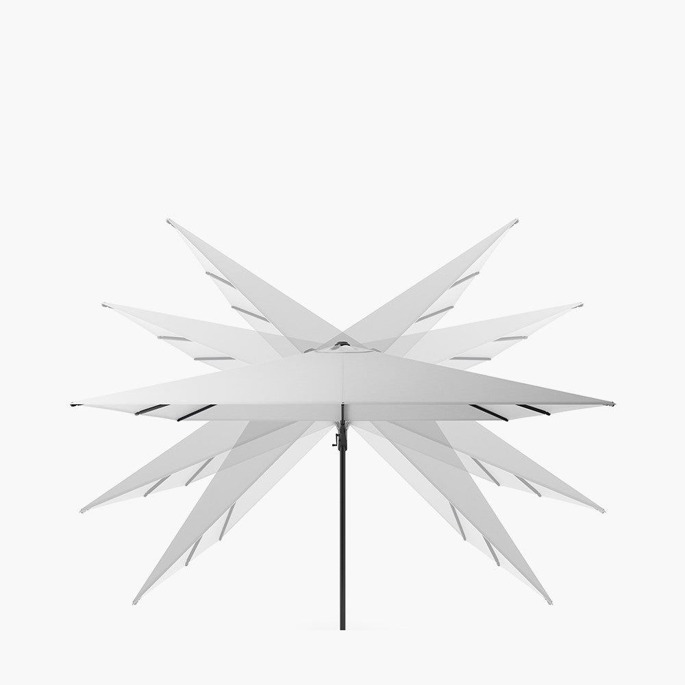 Challenger T2 3m Square Premium Havana Taupe Free Arm Parasol