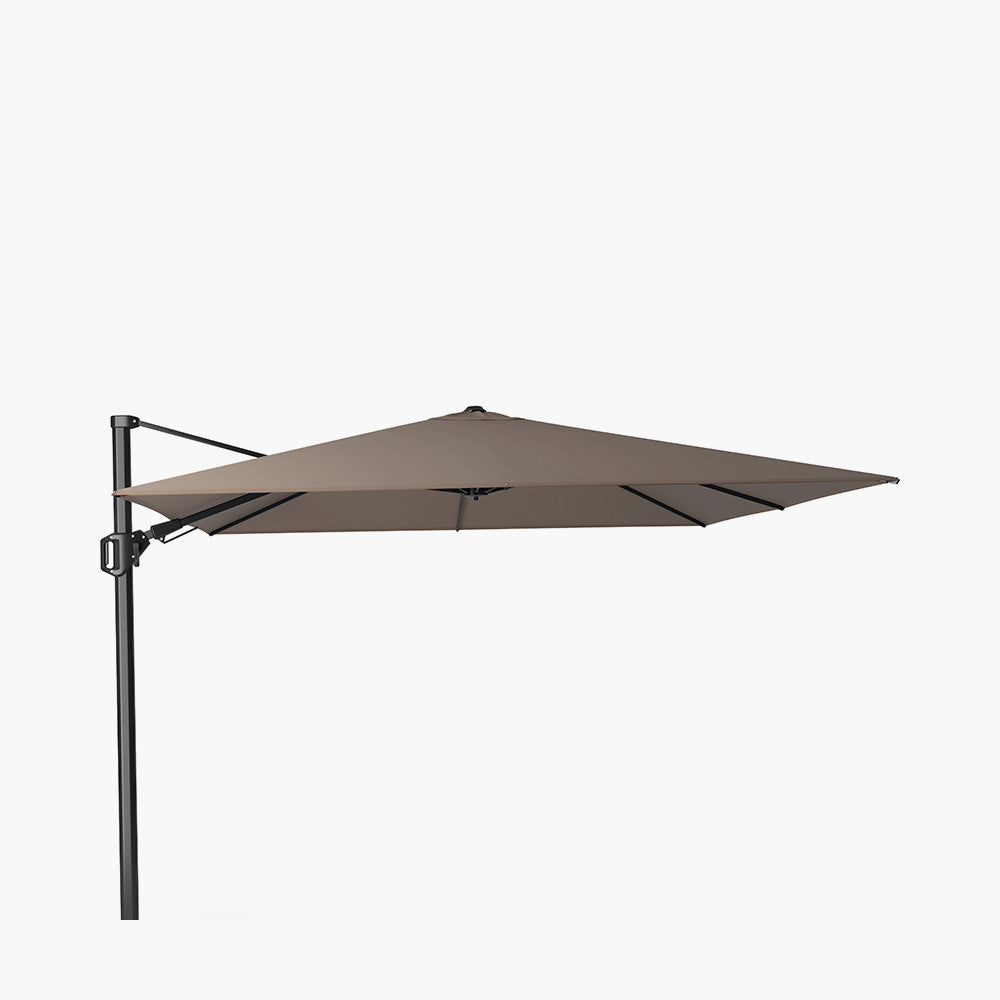 Challenger T2 3m Square Premium Havana Taupe Free Arm Parasol