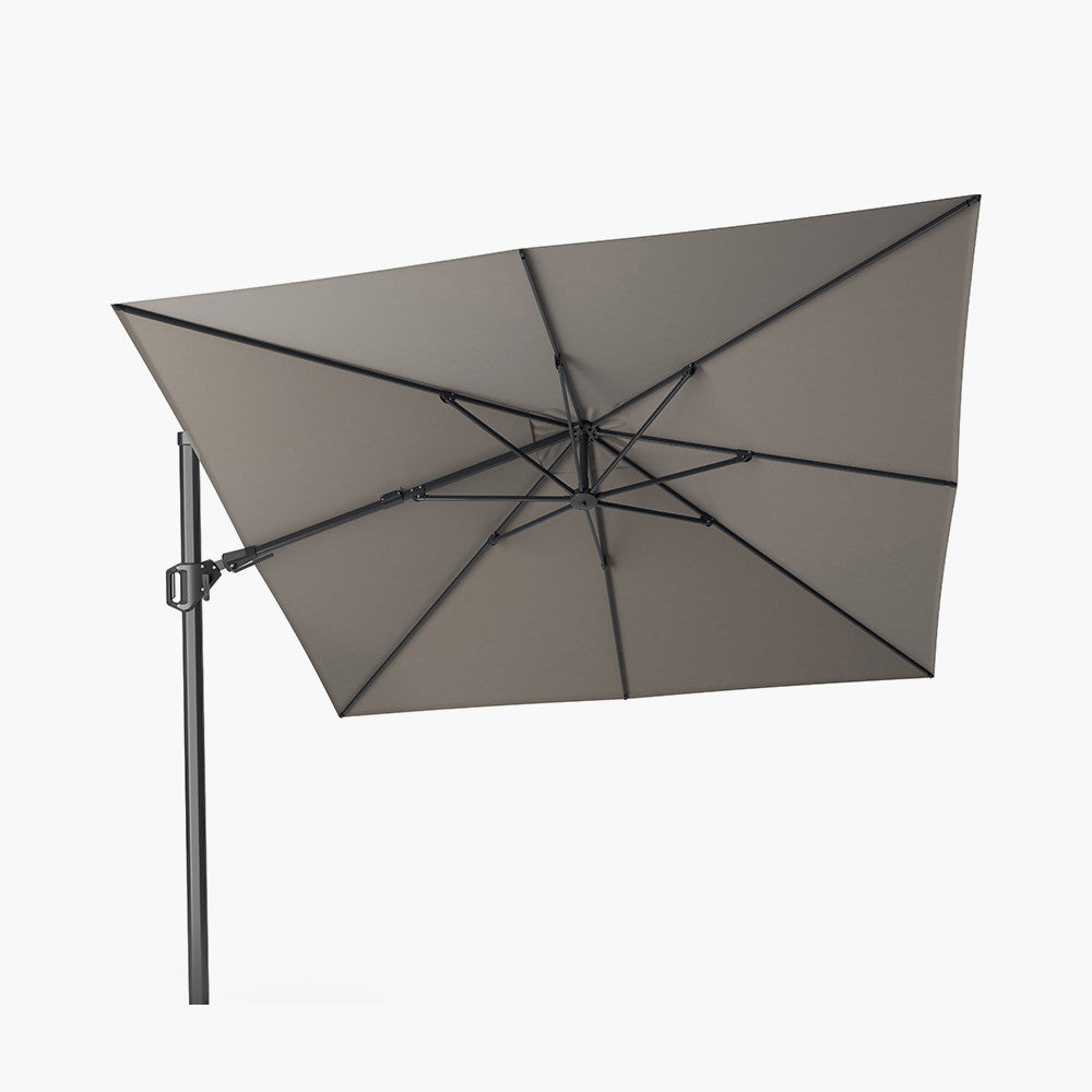 Challenger T2 3m Square Premium Manhattan Grey Free Arm Parasol
